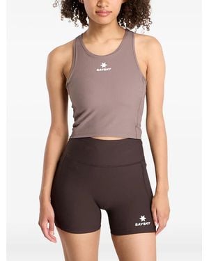 Saysky Ribbed Racer-Back Tank Top - Purple