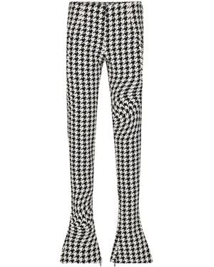 Off-White c/o Virgil Abloh Psychedelic Houndstooth-Print Pants - Black