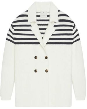 Givenchy Striped Double-Breasted Cardigan - White