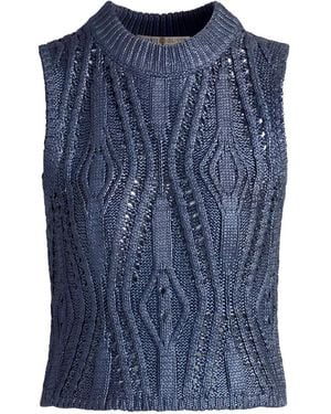 Marie Oliver Mcguire Open-Knit Sweater - Blue