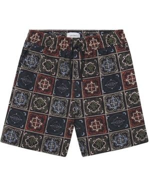 Les Deux Shorts Mit Patchwork-Stickerei - Grau