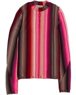 Anne Isabella Gestreifter Pullover - Rot