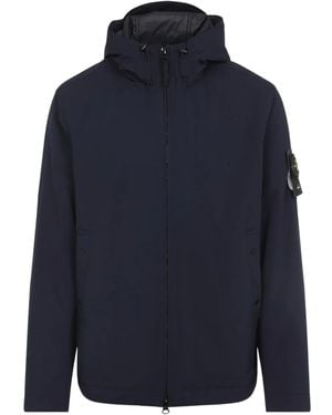 Stone Island Hooded zip-front jacket - Blau