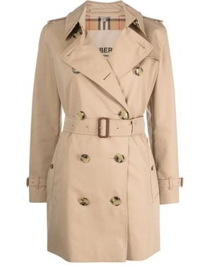 Burberry Kurzer Kensington Heritage Trenchcoat - Natur