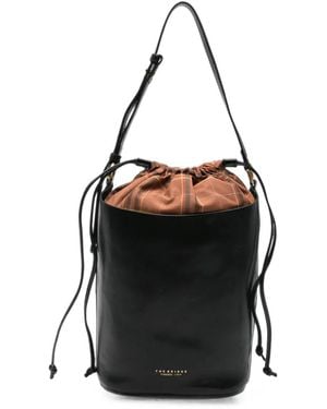 The Bridge Logo-Print Bucket Bag - Black