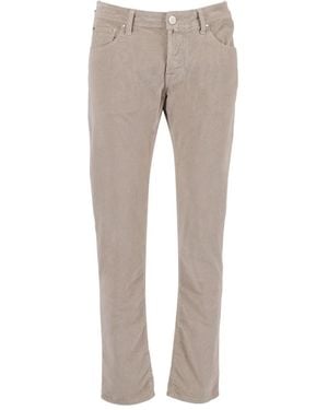 Jacob Cohen Five Pocket Corduroy Trousers - Grey