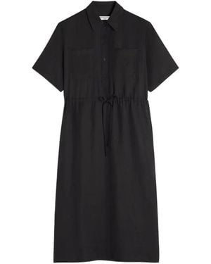 Maison Kitsuné Hemdkleid Mit Kordelzug - Schwarz