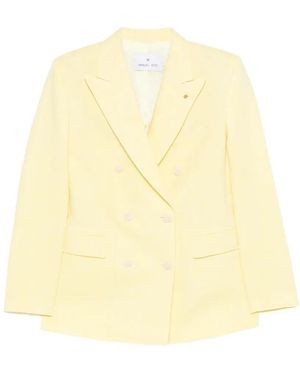 Manuel Ritz Double-Breasted Jacket - Natural
