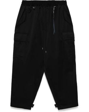 MASTERMIND WORLD Embroidered Logo Trousers - Black