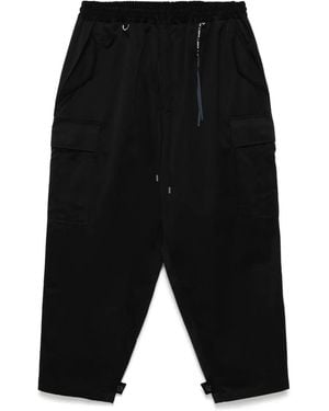 MASTERMIND WORLD Embroidered Logo Trousers - Black