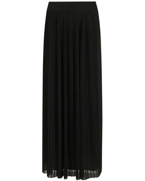 Peserico Jupe Plissée À Effet Pailleté - Black