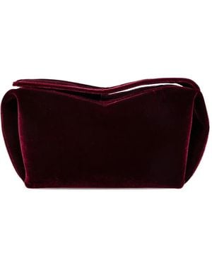 Neous Ara Velvet-Effect Zip Clutch Bag - Purple
