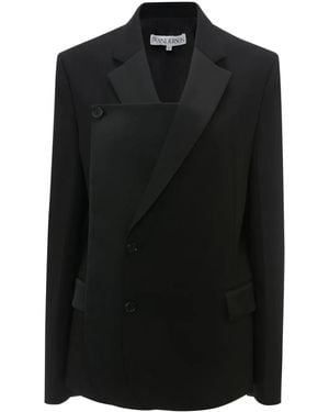 JW Anderson Panelled Double-Breasted Blazer - Black