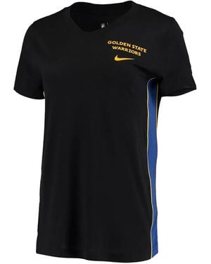Nike Wonba Golden State Warriors V-Neck T-Shirt - Black
