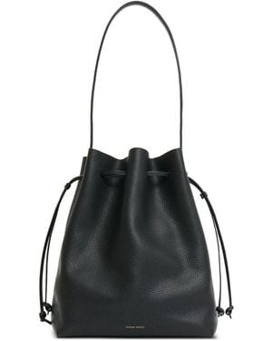 Mansur Gavriel Cabas Leather Bucket Bag - Black