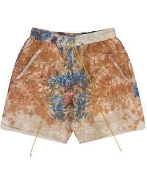 Rhude Tie-Dye Swim Shorts - Brown