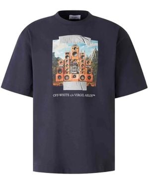 Off-White c/o Virgil Abloh Graphic Print T-shirt - ブルー