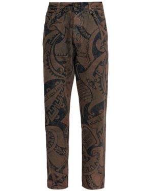Vivienne Westwood Ranch Graphic-Print Jeans - Grey