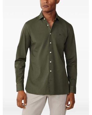 Hackett Kent Cutaway-Collar Tailored-Fit Shirt - Green