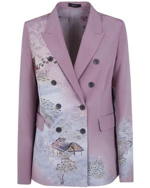 Ibrigu Graphic-print blazer - Morado