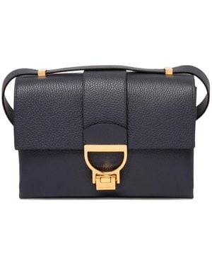 Coccinelle Arlettis Satchel-Tasche mit gekörnter Klappe - Blau