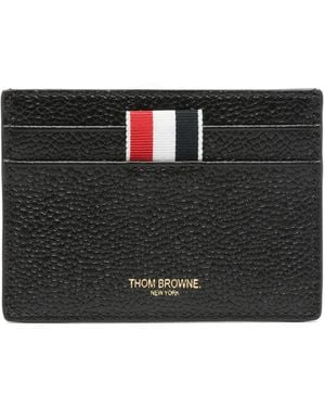 Thom Browne Gestreiftes Kartenetui - Schwarz