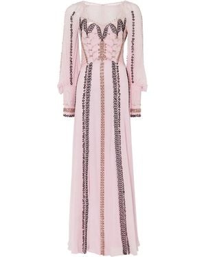 Temperley London Long-Sleeve Maxi Dress - Pink