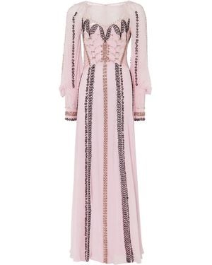 Temperley London ロングスリーブ マキシドレス - ピンク