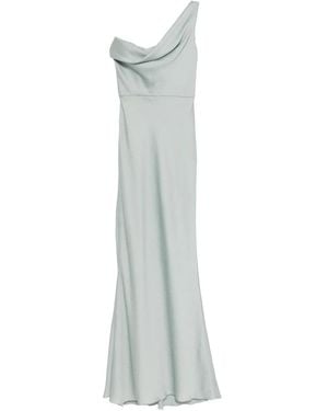 Amsale Satin Hammered Gown - White