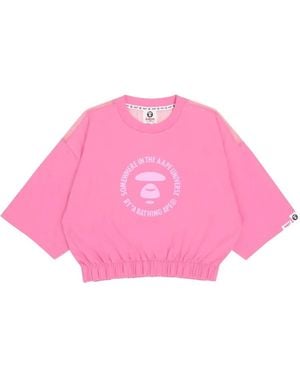 Aape By A Bathing Ape Elasticated-Waist T-Shirt - Pink