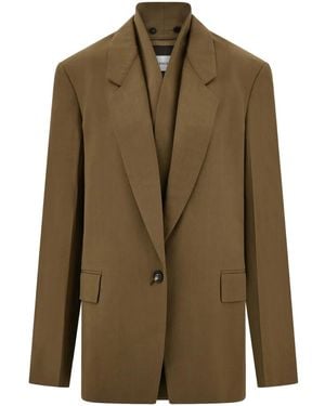 Ferragamo Single-Breasted Blazer - Green