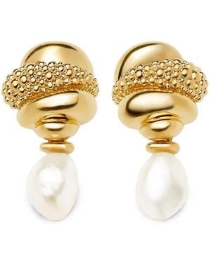 Missoma Beaded Pearl-Drop Earrings - Metallic