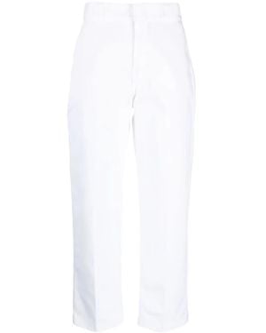 Dickies Cropped Press-Crease Trousers - White