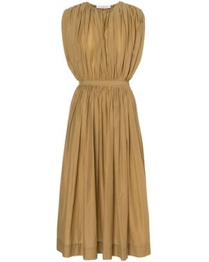 Philosophy Di Lorenzo Serafini Gathered Midi Dress - Natural
