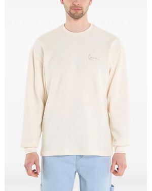 Karlkani Waffle-Knit Long-Sleeved T-Shirt - White