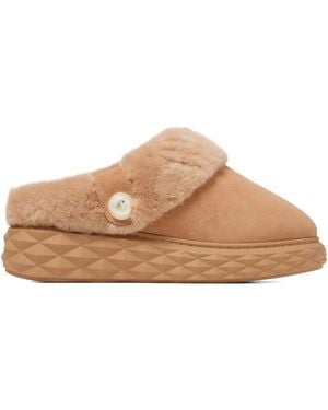 Jimmy Choo Diamond Maxi Slippers - Brown