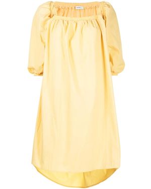 Goen.J Ruffled A-Line Midi-Dress - Yellow