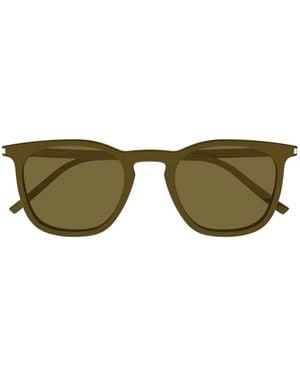 Saint Laurent 623 Square-Frame Sunglasses - Green