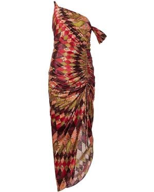 Cinq À Sept Elliana Silk Asymmetric Dress - Red