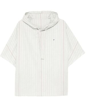 CROQUIS Camisa A Cuadros Con Capucha - Blanco