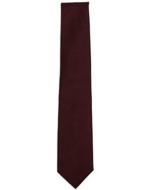 Tom Ford Houndstooth-Pattern Silk Tie - Purple