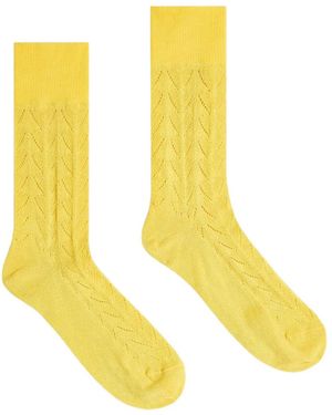 Dries Van Noten Cotton Socks - Yellow