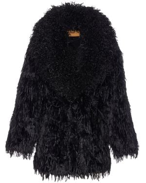 Jakke Tavi Mantel Aus Faux Fur - Blau