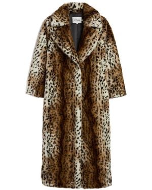 Apparis Gabrielle Leopard-Print Long Coat - Brown