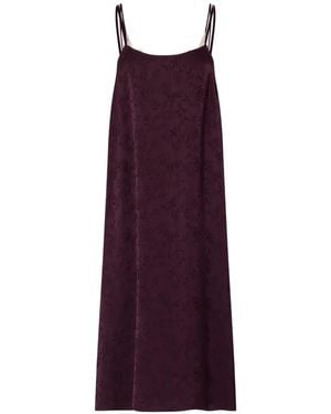 Liu Jo Jacquard Satin Lingerie Dress - Purple