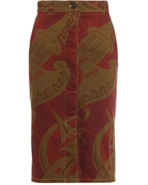 Vivienne Westwood Printed Midi Skirt - Brown
