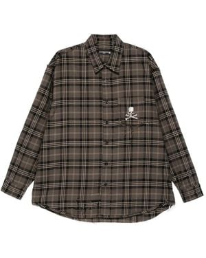 Mastermind Japan Camicia Con Ricamo Teschio - Grigio