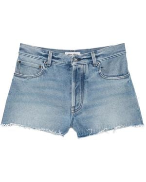 Miu Miu Pantalones Vaqueros Cortos Sin Rematar - Azul