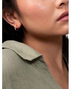 Dower & Hall Lumiere Sapphire Hoop Earrings - Green
