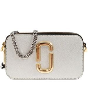 Marc Jacobs The Snapshot Leather Shoulder Bag - Grey